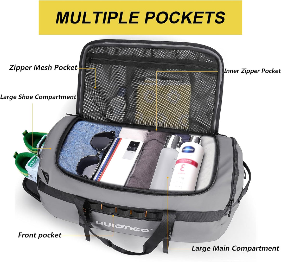 Hulongo Sporttasche Herren Damen 40L Reisetasche Klein für Kurztrips Weekender Gym Tasche mit Schuhf