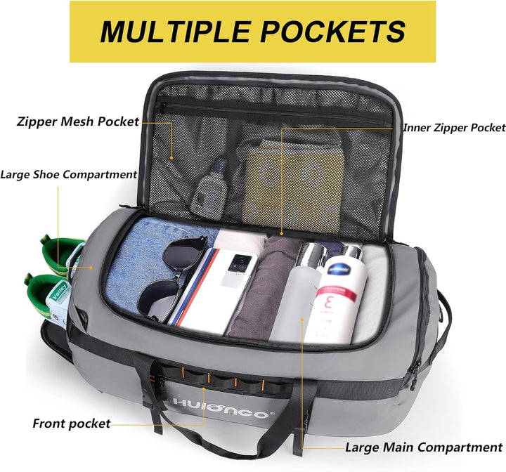 Hulongo Sporttasche Herren Damen 40L Reisetasche Klein für Kurztrips Weekender Gym Tasche mit Schuhf