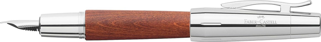 Faber-Castell 148382 - Drehkugelschreiber e-motion Birnbaum, braun, Kugelschreiber Mine B, Schreibfa