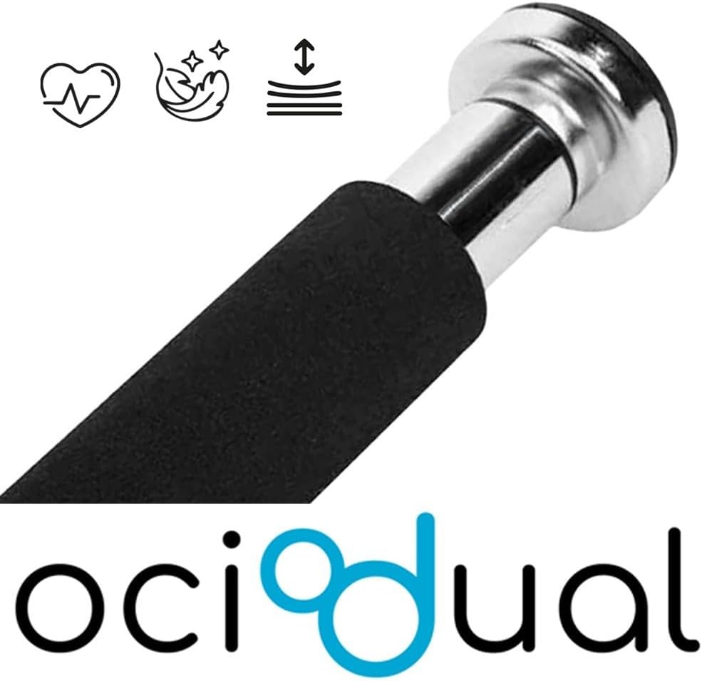 OcioDual Heimtrainer Reckstange Türstange Türreck Klimmzugstange Trainer Bauchtrainer 90cm Silber, S