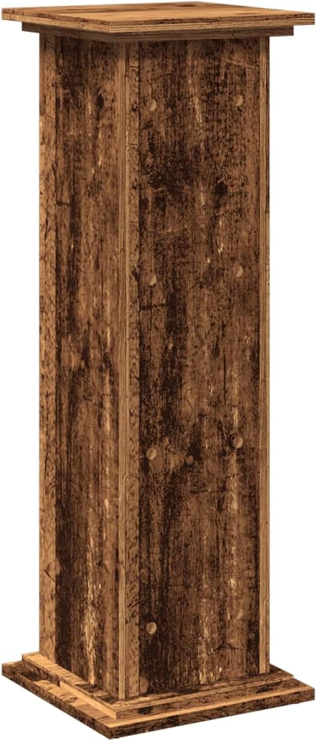 Homgoday Holzwerkstoff Blumenständer 3 Ebenen Altholzfarbe 31x30x90cm - Dekoration &amp; Stauraum Model8