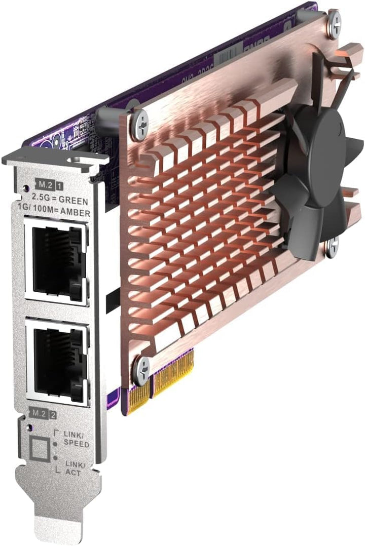 QNAP QM2-2P2G2T2 x PCIe Gen3 M.2 NVMe SSD & 2 x 2,5 GbE Port Erweiterungskarte zur Verbesserung der