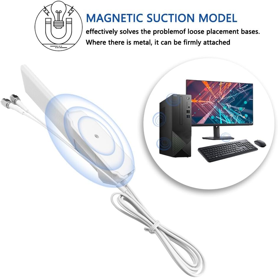 JINTAI High Gain 9dBi Tri-Band WiFi 6E Antenne mit Magnetfuss für MSI für PC Desktop Computer - Omni