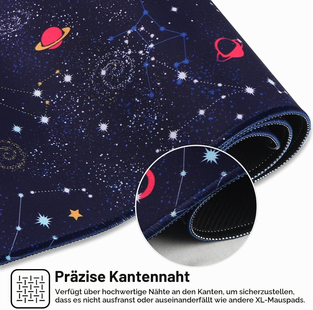 Gaming-Mausmatte, Large Mouse Pad Grösse 70x30CM Dicke3MM, Premium-strukturiertes rutschfestes und w