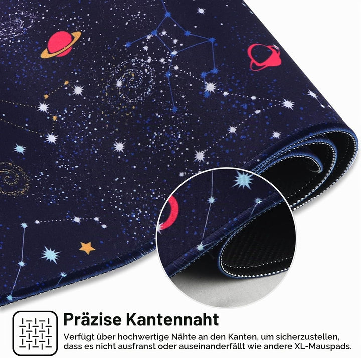 Gaming-Mausmatte, Large Mouse Pad Grösse 70x30CM Dicke3MM, Premium-strukturiertes rutschfestes und w