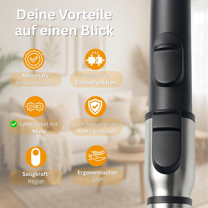 Handgriff für Miele S 771 Tango/S 712 / Tango Plus - Comfort Griffrohr Ø 35mm alternativ 5269091/944