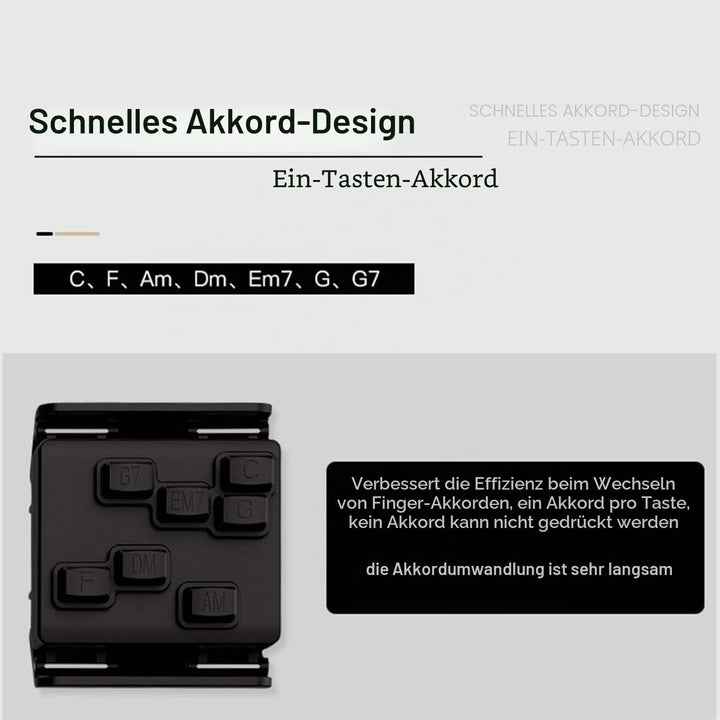 Ukulele Akkord Lernsystem - Klassische Übungshilfe für Trainer und Anfänger - Professionelle Akkord