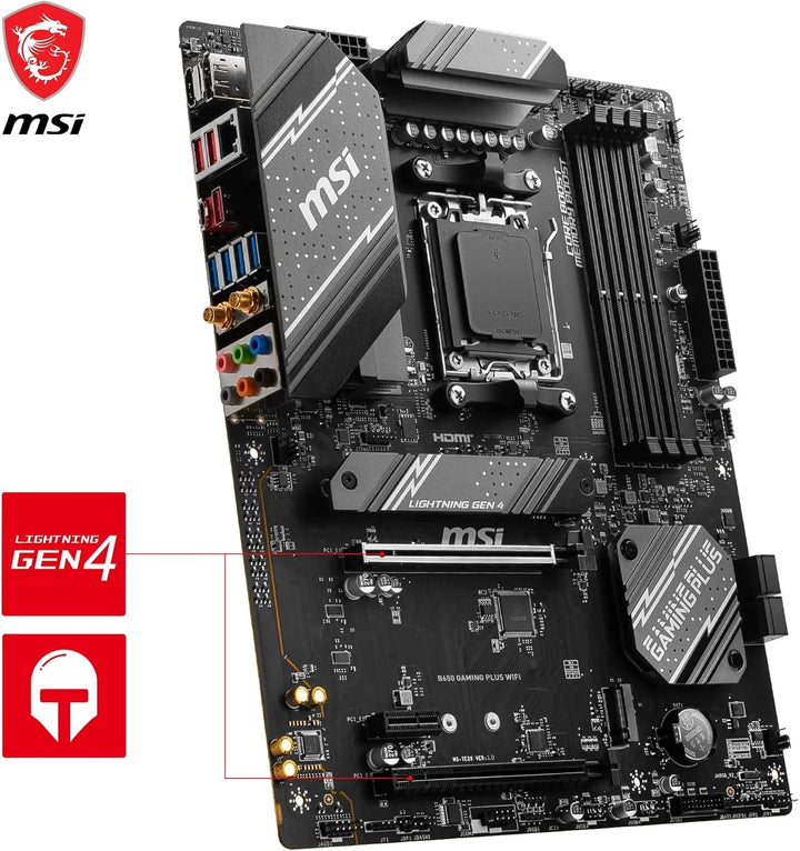 MSI B650 Gaming Plus WiFi Motherboard (unterstützt AMD Ryzen 7000 Prozessoren, AM5 - DDR5 Memory Boo