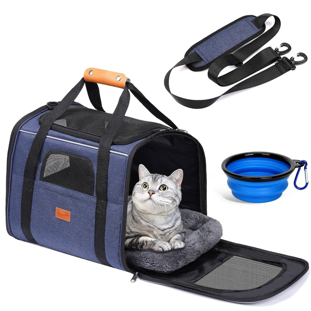 Morpilot Hundetasche Transportbox, Atmungsaktive und Faltbare Hundebox, Katzen transportboxen mit Ve