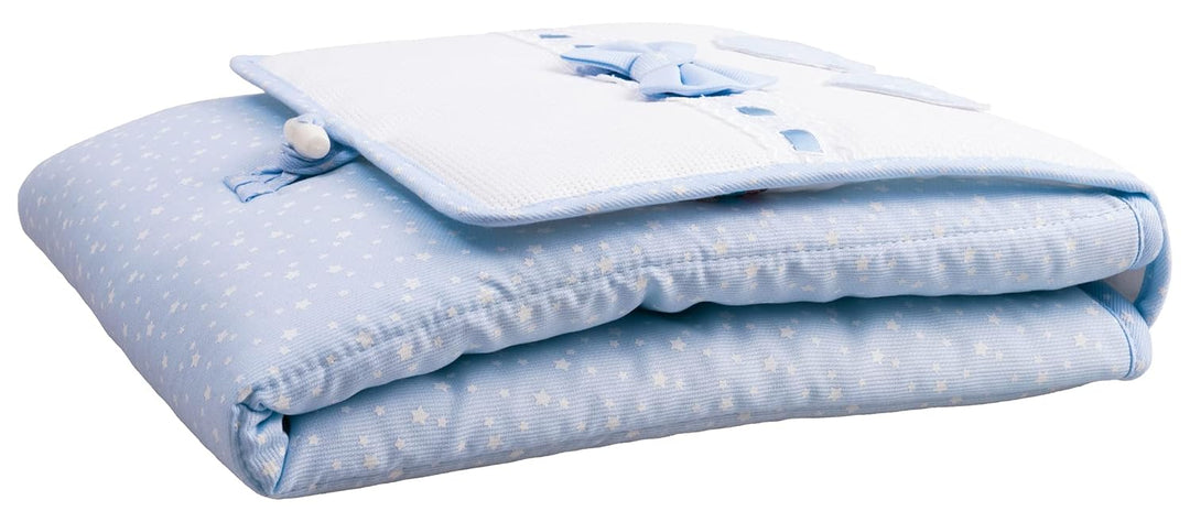 Filet - Wickeltasche, weich, aus 100% Baumwolle, hergestellt in Italien, für Babys/Kleinkinder – Wei