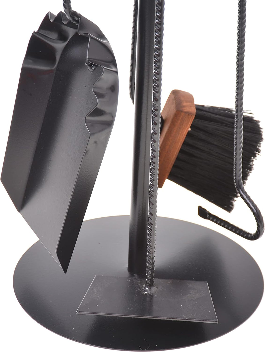 Aqbau® Kaminbesteck 4 tlg. I Kamingarnitur Schwarz Kaminzubehör Modern | Kamin Besteck | Kaminwerkze