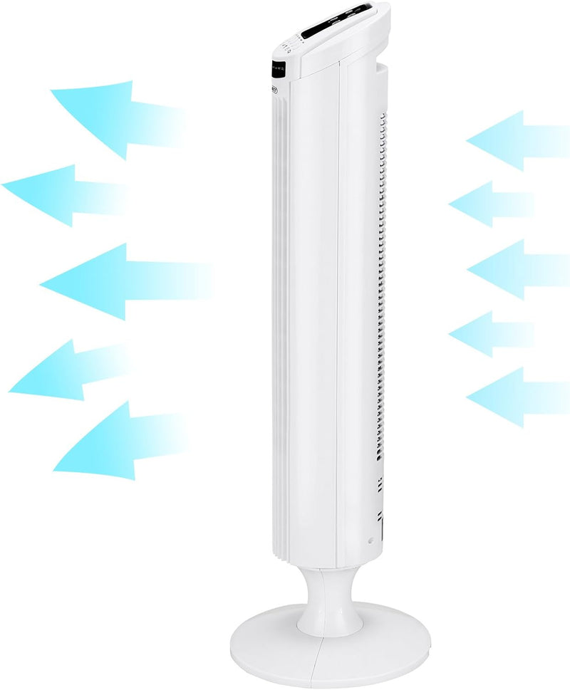 Monzana® Turmventilator mit Fernbedienung 3 Geschwindigkeitsstufen digitales Display weiss - Säulenv