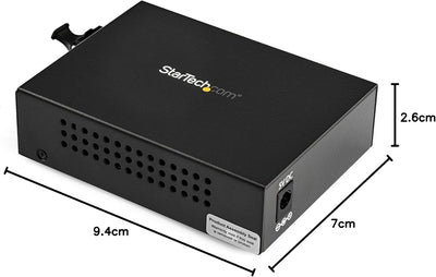 StarTech.com Multimode (MM) LC Glasfaser Medienkonverter für 10/100/1000 Netzwerk - 550m - Gigabit E