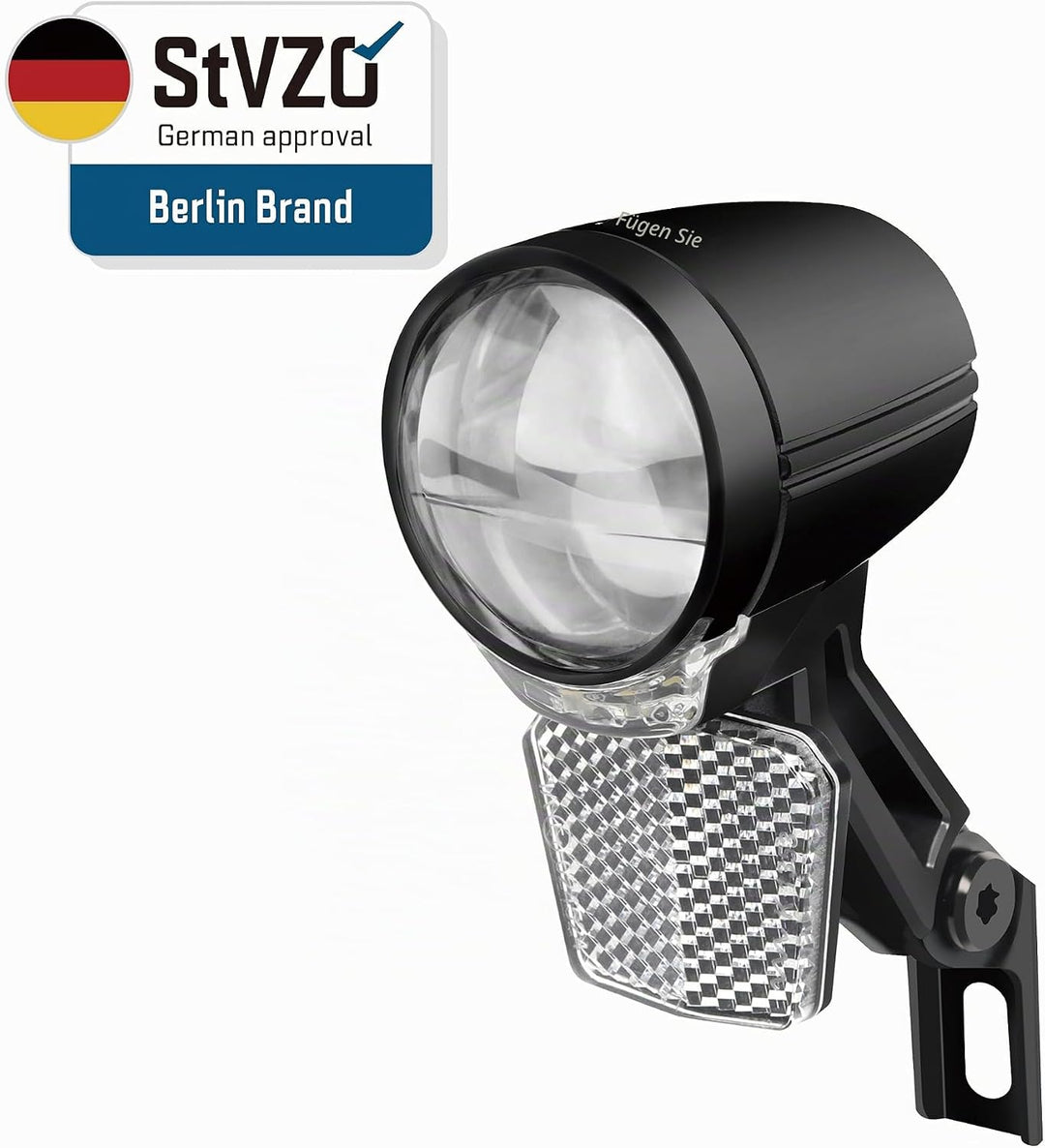 E-Bike Frontlicht 50 Lux Nova E50 – IP65, Doppel-Linsentechnologie, StVZO zugelassen, für 6V–48V DC,
