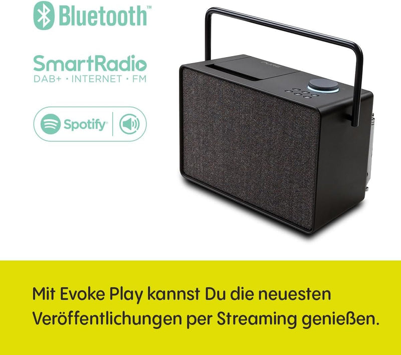 Pure Evoke Play vielseitiges Musiksystem für innen und aussen (DAB+/UKW Radio, Internetradio, Podcas
