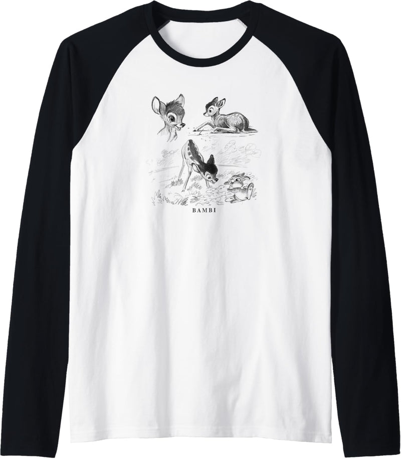 Disney Bambi and Thumper Sketches Raglan