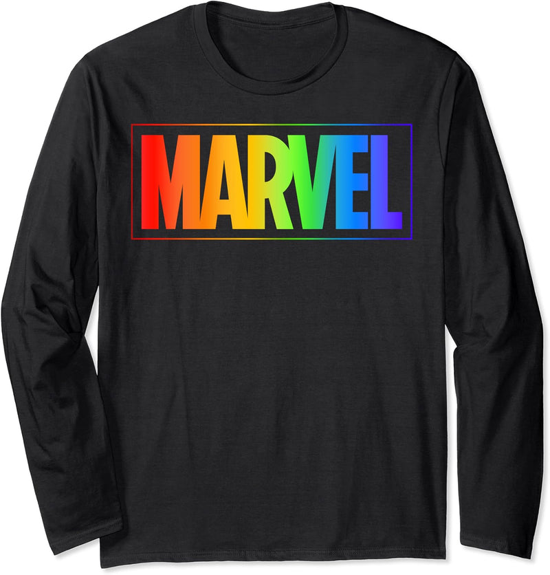 Marvel Rainbow Gradient Logo Langarmshirt