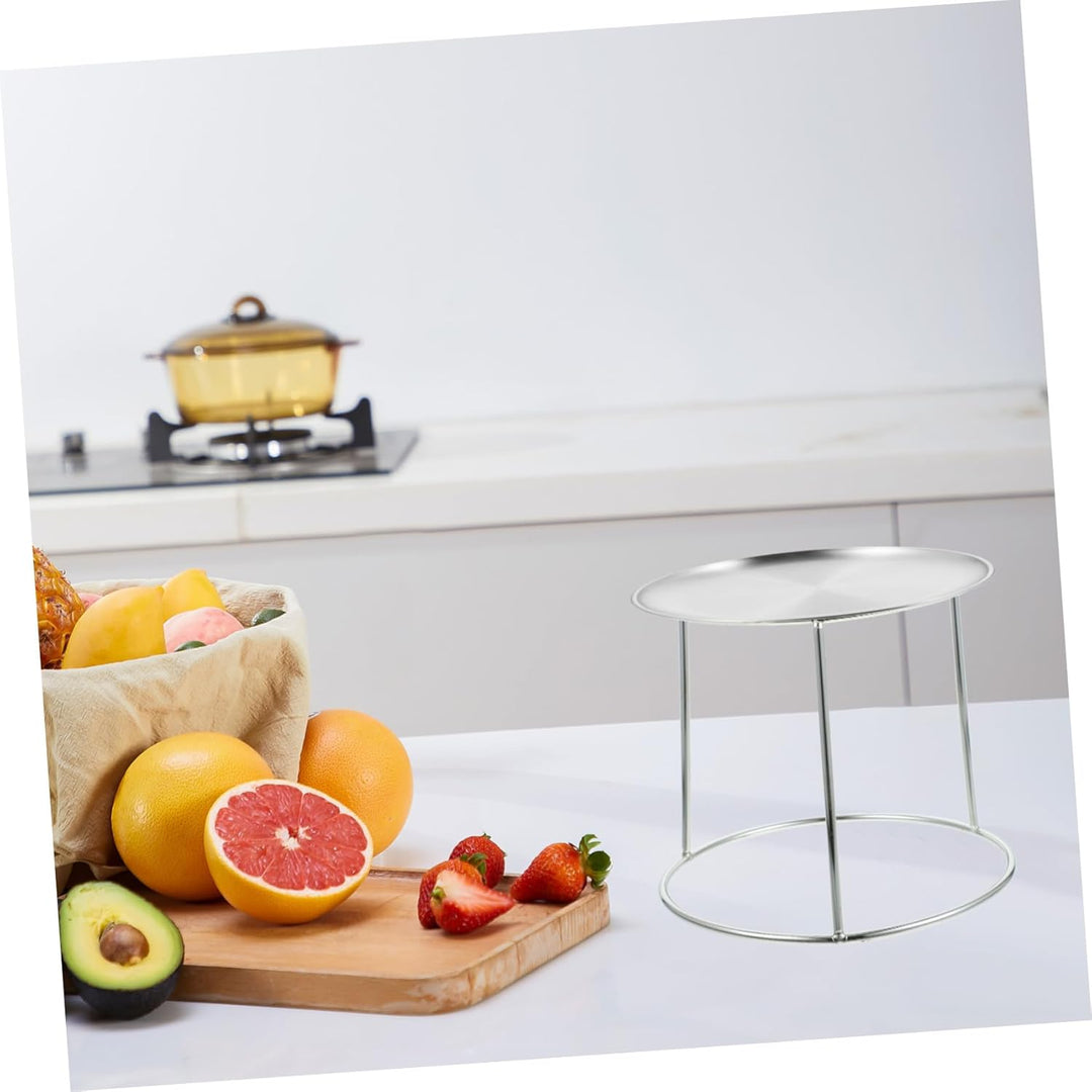 BESTonZON Edelstahl Servierplatte Halter Zweistufiger Pizzablechhalter Und Grill Tray Holder Rostfre