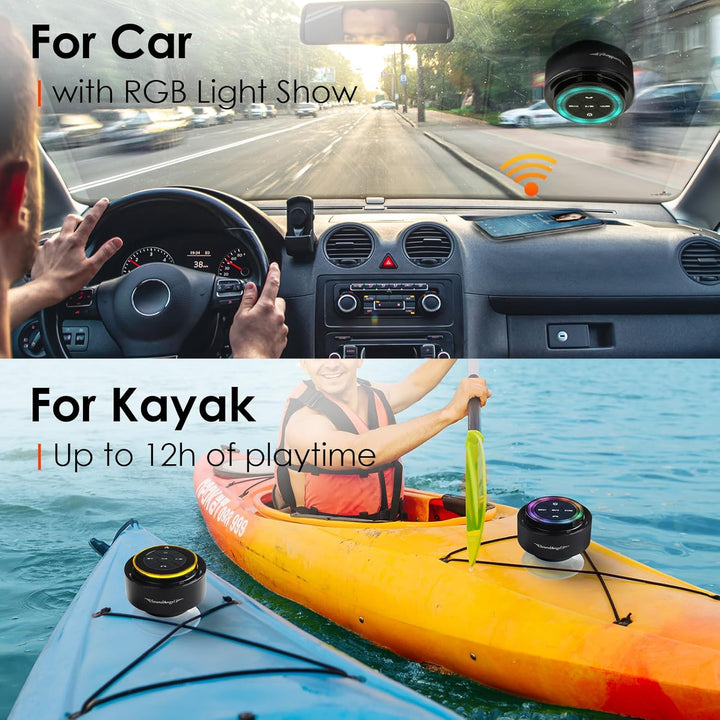 Xleader Mate Dusche Bluetooth Lautsprecher klein, Zertifiziert IPX7 Wasserdicht Bluetoothbox, Mini M