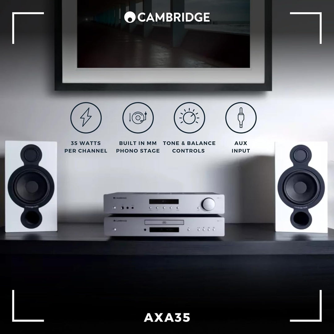Cambridge Audio AXA35 Audio-Verstärker, 35 W, 0,01%, 82 dB, 47000 Ω, 5–50000 Hz, Klemmanschlüsse
