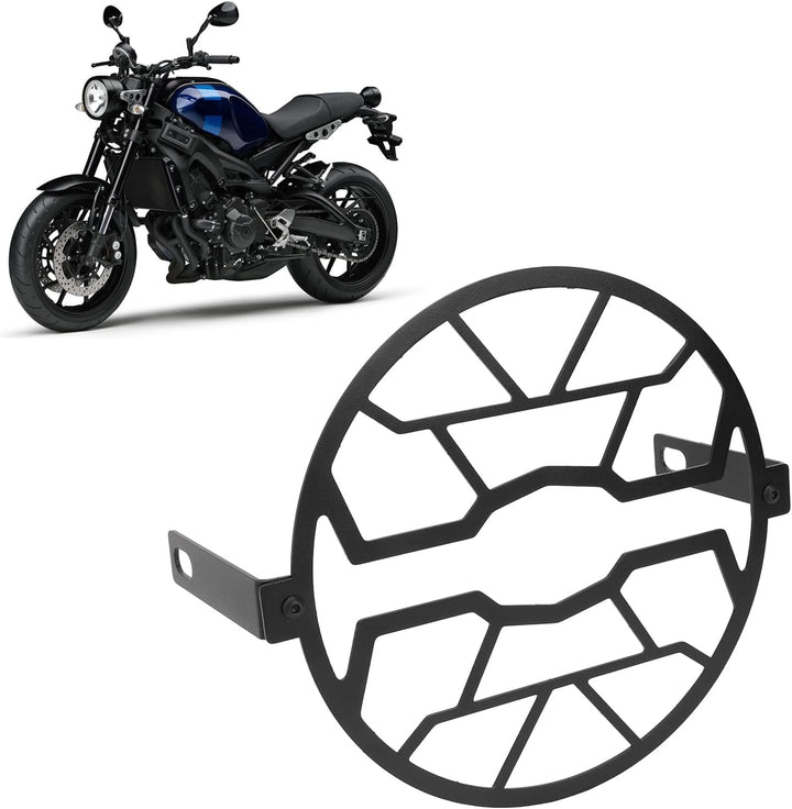Qiilu Motorrad-Scheinwerferschutz Motorrad-Schutzgitterabdeckung mit Halterungsschraube Rostfreier S