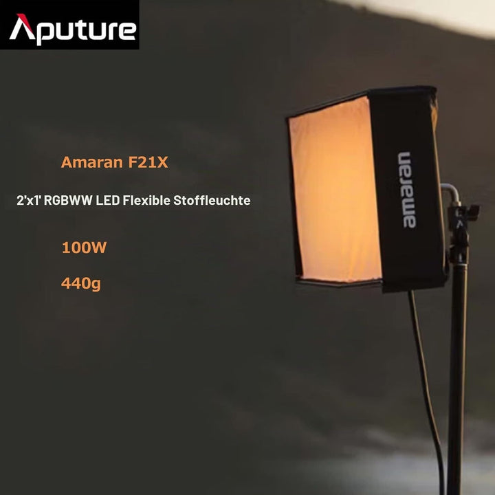 Aputure Amaran F21x 100W Flex LED Light Mat, Bi-Color 2500K-7500K Video Light Support DMX Sidus Link