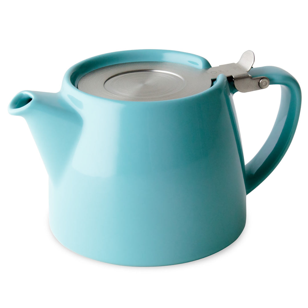 FORLIFE Stump Teekanne mit SLS-Deckel und Teesieb, 510 ml, Türkis Turquoise, Turquoise