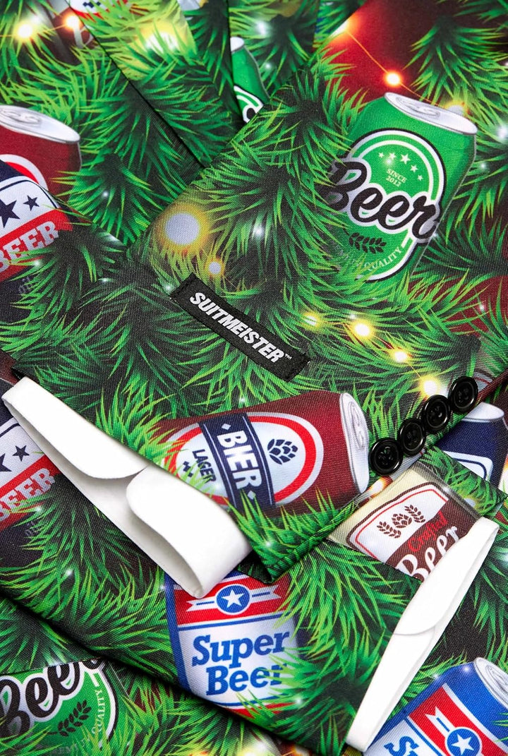 Suitmeister Weihnachtsanzug für Jungen - lustige hässliche Weihnachtskleidung mit echten Lichterner