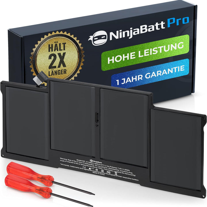 NinjaBatt Batterie A1466 A1496 für Apple MacBook Air 13 Inch [2010 2011 2012 2013 2014 2015 2016 201
