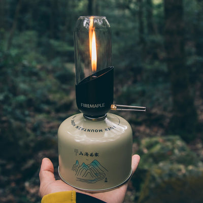 Fire-Maple Camping Gaslaterne Glas Stahl Aluminium Propan oder Isobutanbrennstoff Einstellbare Helli