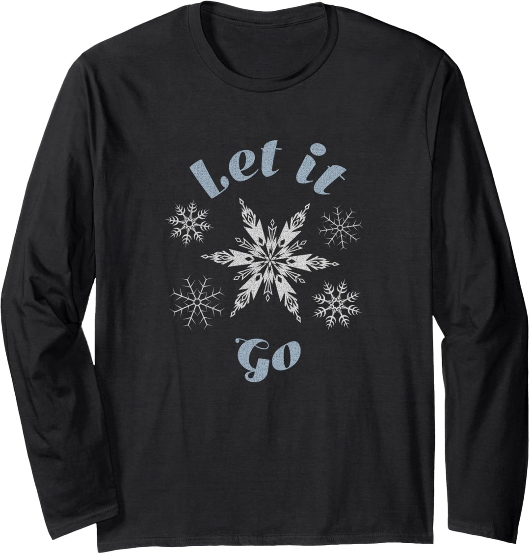 Disney Frozen Let It Go Snowflake Langarmshirt