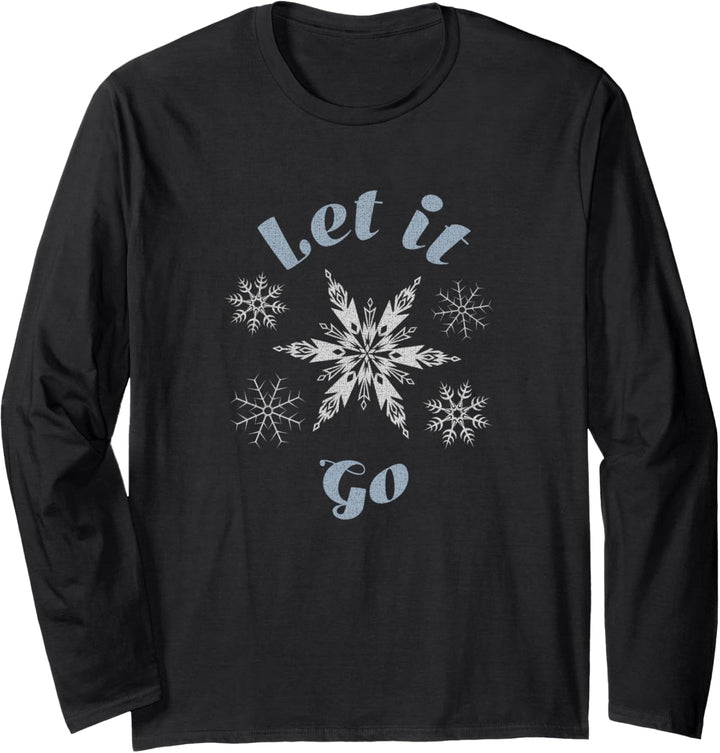 Disney Frozen Let It Go Snowflake Langarmshirt