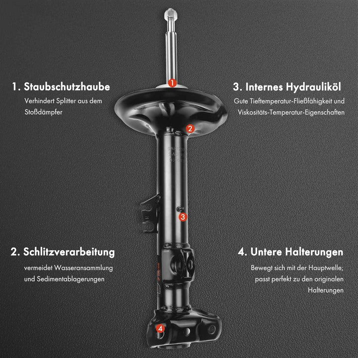Frankberg 2x Stossdämpfer Gasdruck Vorderachse Kompatibel mit Z3 Coupe E36 2.8L 1998-2000 Z3 R.o.a.d