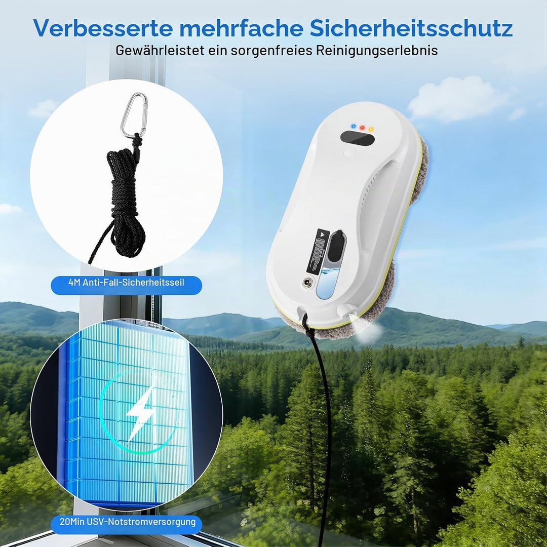 Fensterputzroboter Automatischer Fensterreinigungsroboter Fensterroboter Mit Wasserstrahl,Automatisc