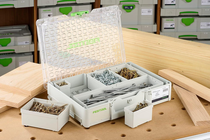 Festool Systainer³ Organizer SYS3 ORG M 89 6xESB (mit Einsatzboxen (50 x 50 x 68, 50 x 100 x 68, 100