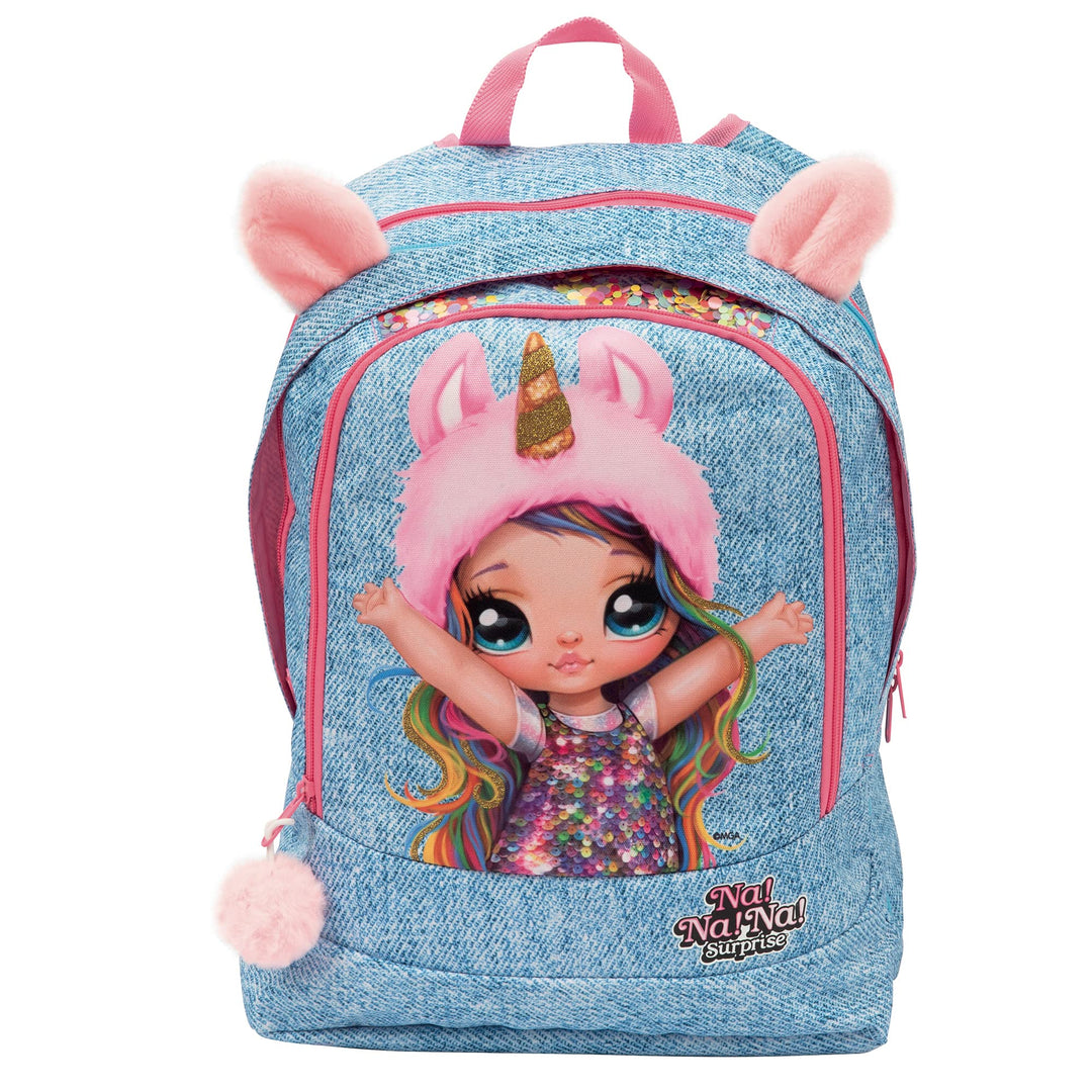Nanana 21 ausziehbarer Rucksack mit gepolsterten Schultergurten und Rückenlehne, Vorder- und Innenta