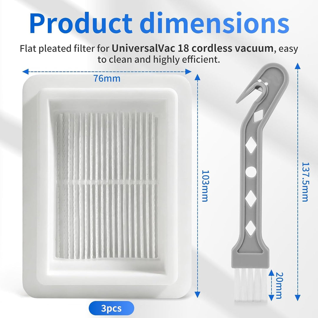 Filter für Bosch UniversalVac 18 Akku Staubsauger - HEPA Filter Zubehör für Bosch Staubsauger, Akku