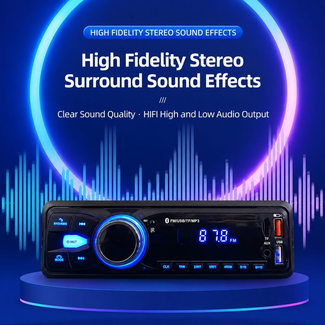 5060BT MP3-Player fürs Auto Autoradio Bluetooth Stereo mit 2 USB-Anschluss/FM/TF/MP3 Player Fernbedi