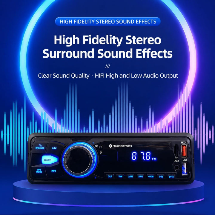 5060BT MP3-Player fürs Auto Autoradio Bluetooth Stereo mit 2 USB-Anschluss/FM/TF/MP3 Player Fernbedi