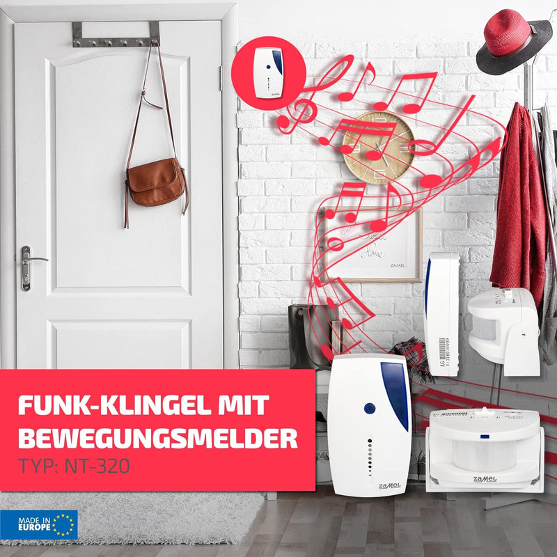 Funk-klingel mit bewegungsmelder NT-320 Sundi Zamel