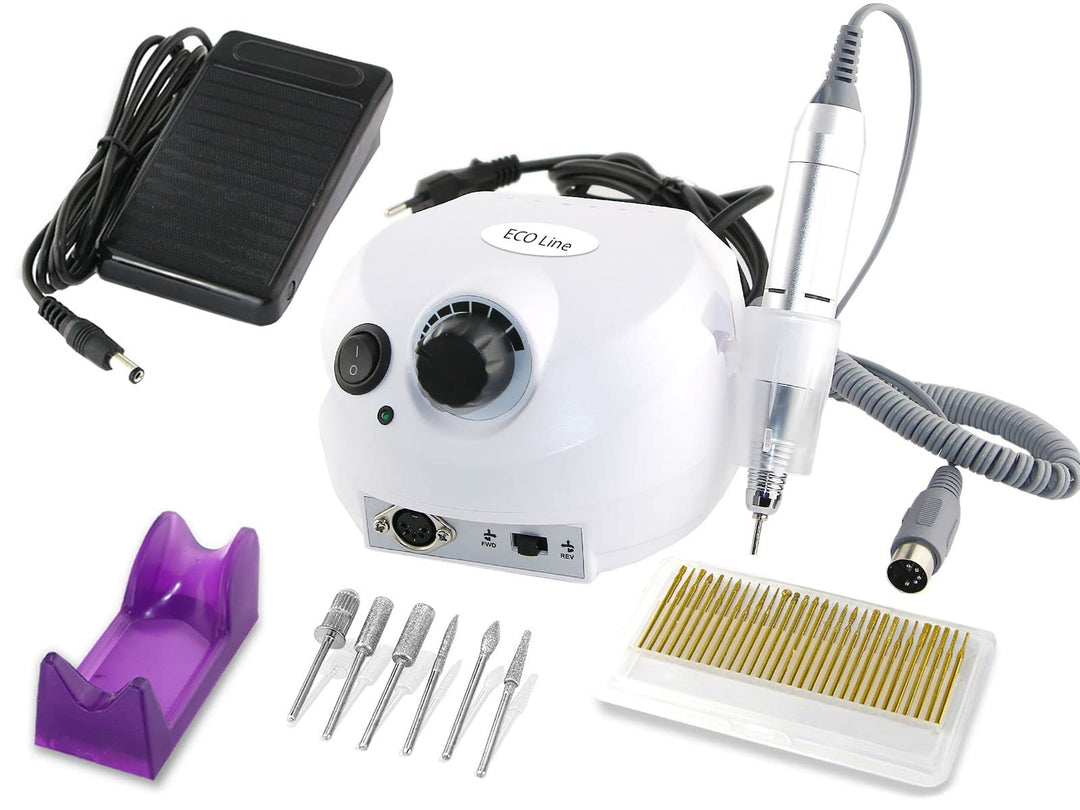 Profi Fusspflegegerät Maniküre Pediküre Set Fräser Gerät 0 bis 25.000 Umdrehungen mit verschiedenen