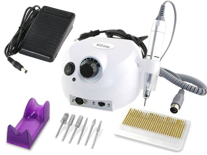 Profi Fusspflegegerät Maniküre Pediküre Set Fräser Gerät 0 bis 25.000 Umdrehungen mit verschiedenen