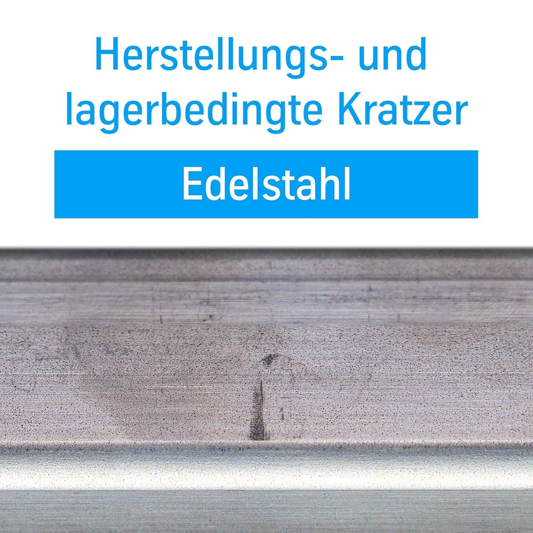 thyssenkrupp Edelstahlwinkel 20 x 10 x 3 mm in 1000 mm Länge | Winkelprofil Edelstahl V2A Winkelstah