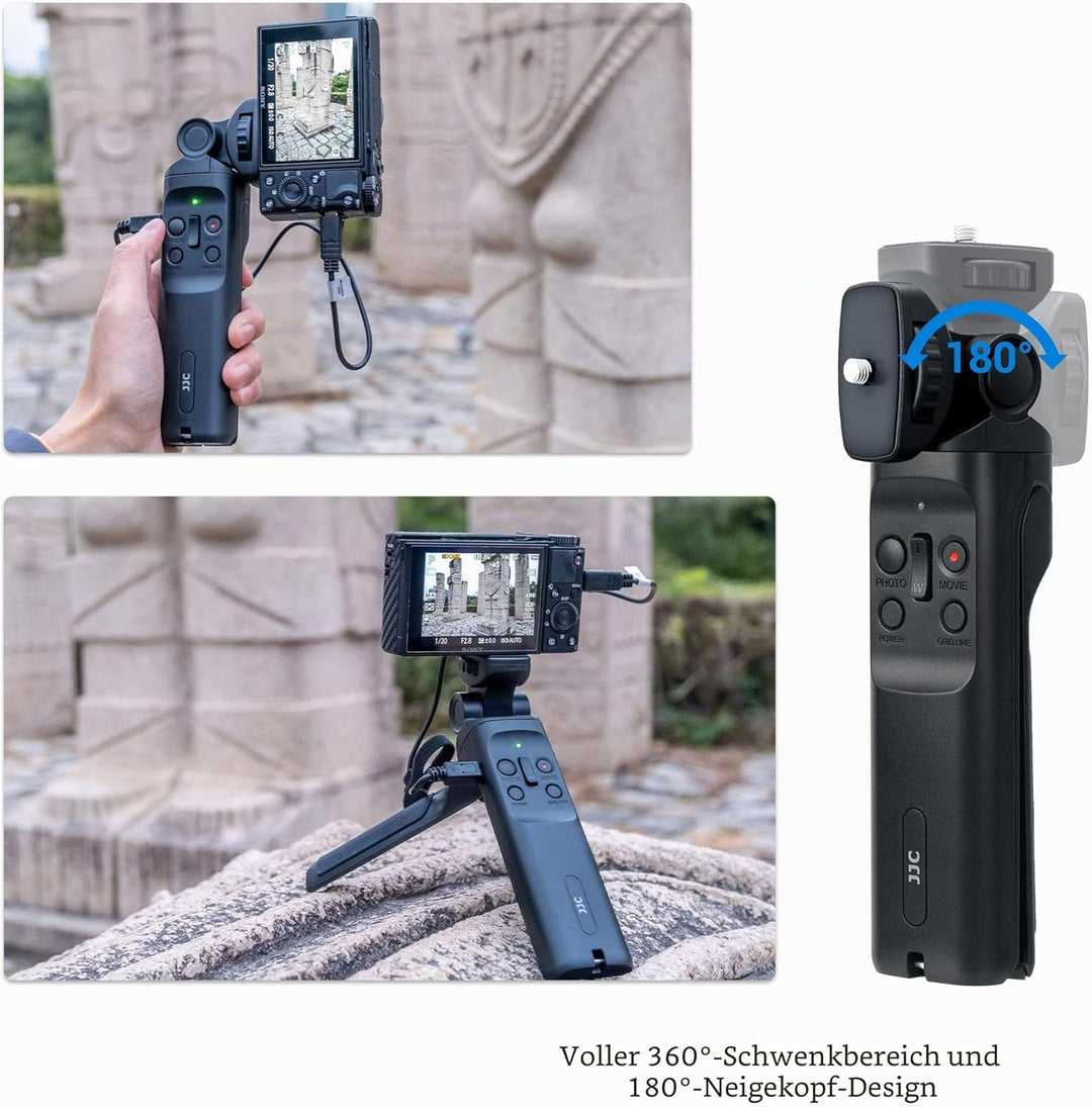 JJC 2 in 1 Schiessgriff Remplacer pour Sony GP-VPT1, Remplacer pour Sony GP-VPT1