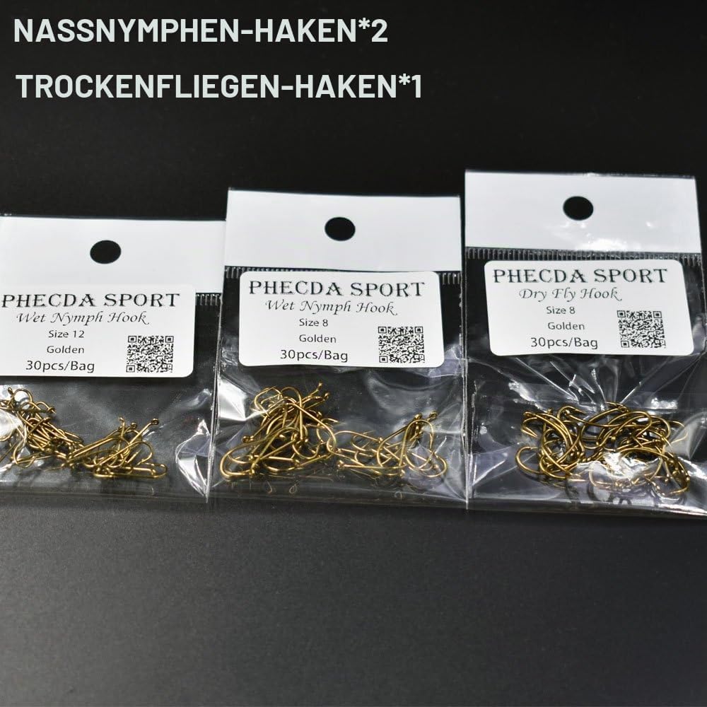 PHECDA PROFLY Federn Pelz Faden Kristall Flash Line Haken Fliegenbinden Materialien Fly Tying Starte