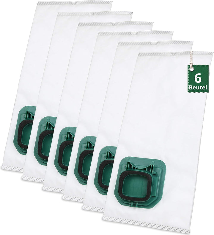 6 Staubsaugerbeutel und Bürsten kompatibel mit Vorwerk Kobold VK 140 / VK 150 mit EB 360/370