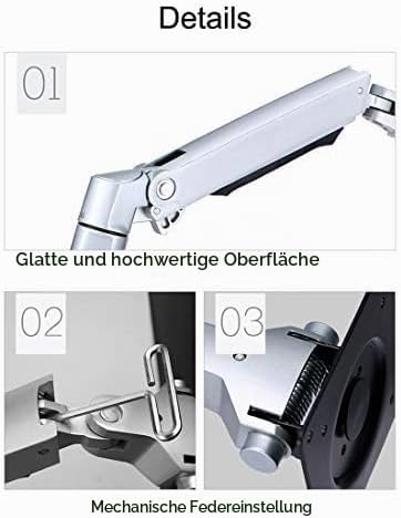 XSJ8013WT Wandhalterung Laptophalterung Ultra Langer Arm Aluminium Mechanische Feder Full Motion Lap