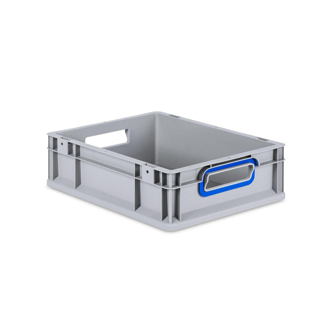 PROREGAL Eurobox NextGen Color | HxBxT 12x30x40cm | 11 Liter | Griffe blau offen | Glatter Boden | E