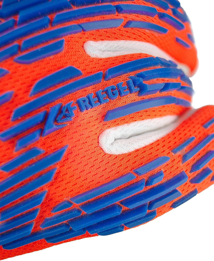 Reusch Unisex Jugend Attrakt Freegel Silver Junior Torwarthandschuh 4 orange-blau, 4 orange-blau