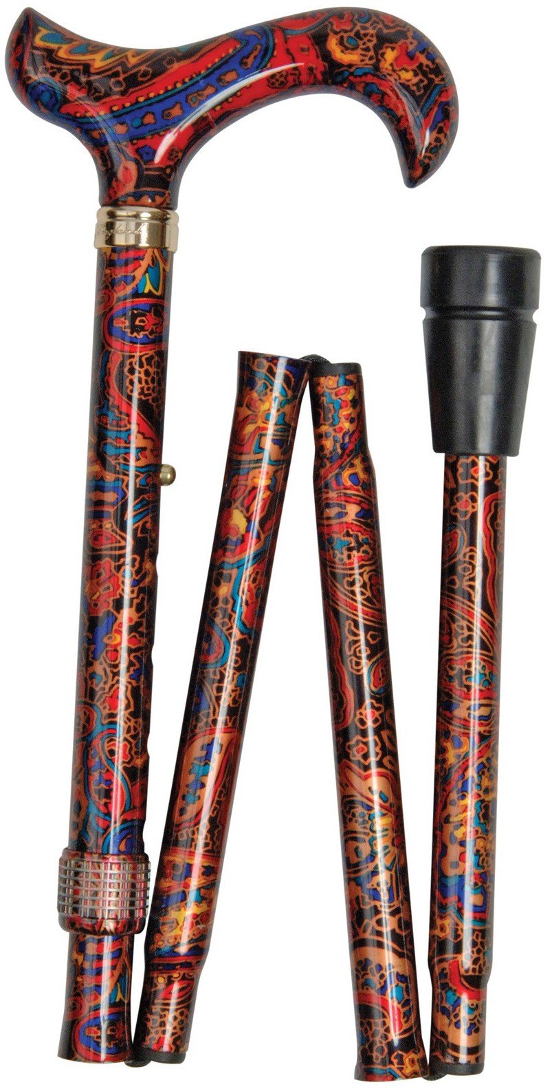 Gehstock Fashion-Derby Ceylon, bunt, farbig elegant, Acrylgriff, Stock stabiles Leichtmetall orienta